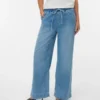 Vmallison Jeans mit mittlerer Leibhöhe und weitem Bein