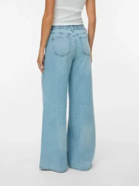 Vmannet Jeans mit mittlerer Leibhöhe und weitem Bein