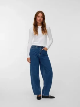 Vmbillie High-Rise-Jeans in Barrel-Fit