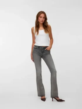 Vmcamille Jeans mit niedriger Leibhöhe und ausgestelltem Schnitt