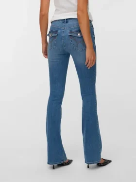 Vmcamille Jeans mit niedriger Leibhöhe und ausgestelltem Schnitt