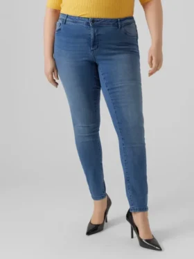 Vmcfanya Mid-Rise-Jeans in Slim-Fit