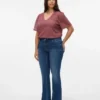 Vmcflash Jeans mit mittlerer Leibhöhe und ausgestelltem Schnitt
