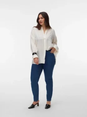 Vmclusia Slim-Fit-Jeans mit hoher Taille