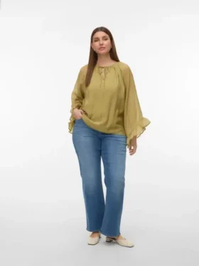 Vmcstellastretch Jeans mit mittlerer Leibhöhe und weitem Bein