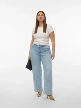 Vmctessa Jeans mit hoher Leibhöhe und weitem Bein