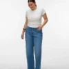 Vmctessa-Stretch-Jeans mit hoher Taille und weitem Bein