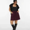 Vmcvilja Kurzer Cordrock-Shorts mit hoher Taille