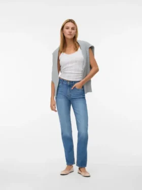 Vmelia High-Rise-Jeans in gerader Passform