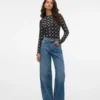 Vmelina Super High Rise Wide Leg Fit Jeans