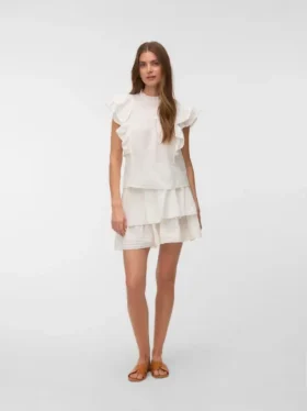 Vmelix kurzer Rock mit hoher Taille als Shorts