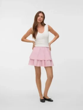 Vmelix kurzer Rock mit hoher Taille als Shorts