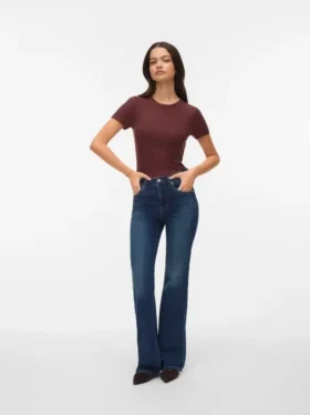 Vmella Jeans mit mittlerer Leibhöhe und Bootcut-Passform