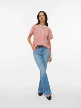 Vmella Jeans mit mittlerer Leibhöhe und Bootcut-Passform