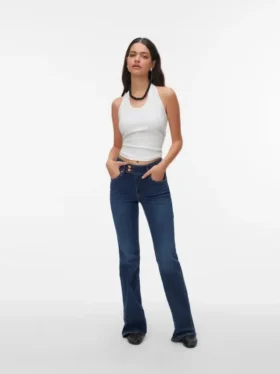 Vmella Jeans mit mittlerer Leibhöhe und Bootcut-Passform