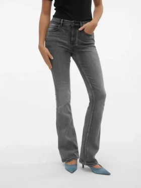 Vmflash Mid-Rise-Jeans mit ausgestelltem Schnitt