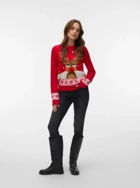 Vmfrostydeer Strickpullover