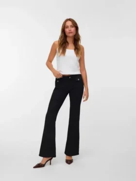 Vmjean Low-Rise-Jeans mit ausgestelltem Schnitt
