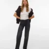 VMLexi-Stretch-Jeans mit mittlerer Leibhöhe und weitem Bein