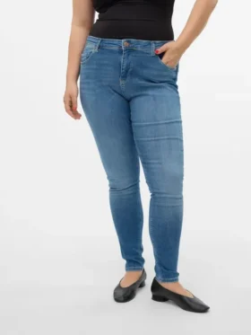 Vmlux Mid-Rise-Jeans in Slim-Fit
