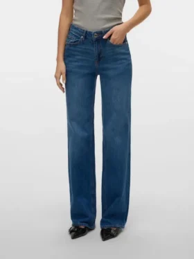 Vmmelisa Jeans mit mittlerer Leibhöhe und weitem Bein