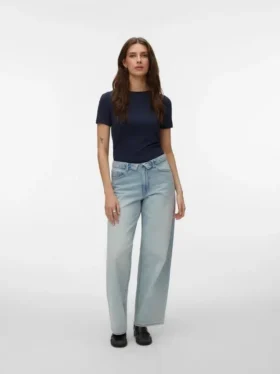 Vmmilou Jeans mit mittlerer Leibhöhe und weitem Bein