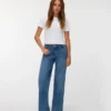 Vmmira Mid Rise Wide Fit – Cropped-Jeans