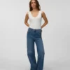 Vmolivia Jeans mit hoher Leibhöhe und weitem Bein