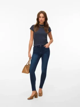 Vmpolly Mid-Rise-Jeans in Skinny-Passform