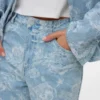 Vmrae Jeans mit hoher Leibhöhe und weitem Bein