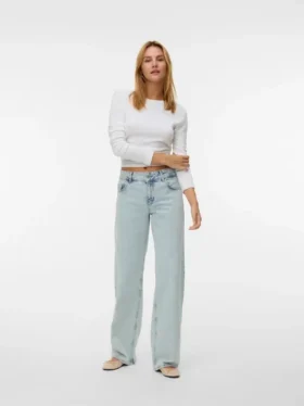 Vmrancy Jeans mit mittlerer Leibhöhe und weitem Bein