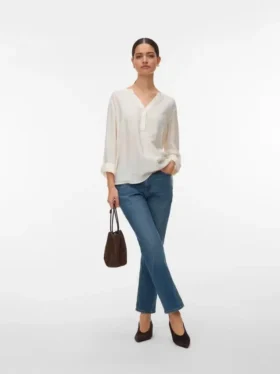 Vmrosie Mid-Rise-Jeans in Slim-Fit