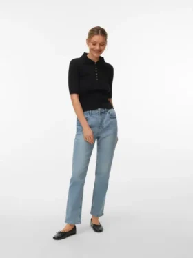 Vmrosie Mid-Rise-Jeans in Slim-Fit