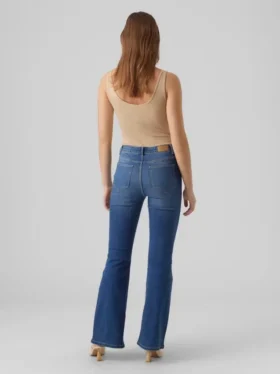 Vmselina High-Rise-Jeans mit ausgestelltem Schnitt