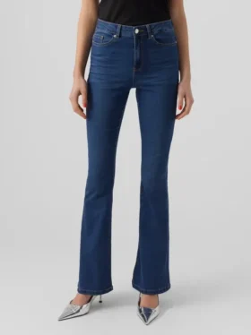 Vmsiga Jeans mit hoher Leibhöhe und ausgestelltem Schnitt