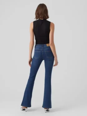 Vmsiga Jeans mit hoher Leibhöhe und ausgestelltem Schnitt