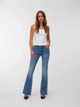 Vmsigi Jeans mit niedriger Leibhöhe und ausgestelltem Schnitt