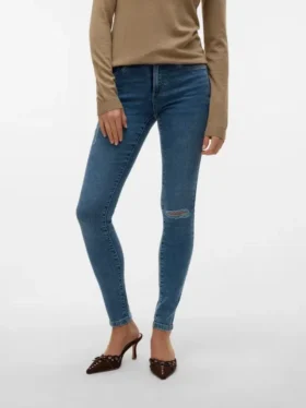 VMTanya Mid-Rise-Jeans in Skinny-Passform