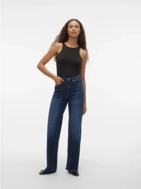 Vmtessa Jeans mit hoher Leibhöhe und weitem Bein
