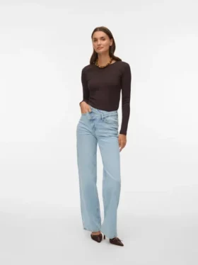Vmtessa Jeans mit hoher Leibhöhe und weitem Bein