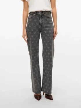 Vmtessa Jeans mit hoher Leibhöhe und weitem Bein