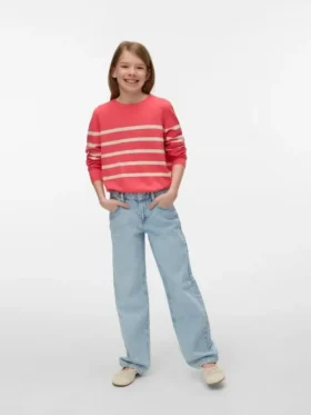 Vmtessa Jeans mit hoher Leibhöhe und weitem Bein