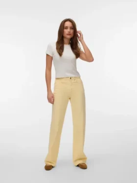 Vmtessa Jeans mit hoher Leibhöhe und weitem Bein