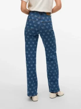 Vmtessa Jeans mit hoher Leibhöhe und weitem Bein