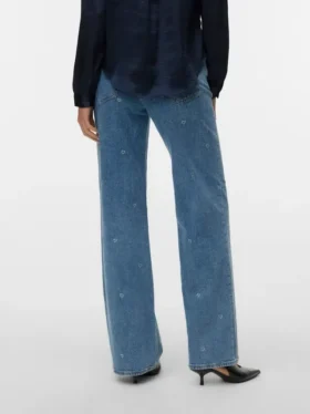 Vmtessa Jeans mit hoher Leibhöhe und weitem Bein