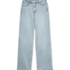 Vmtessa Jeans mit Strasssteinen, hohem Bund und weitem Bein