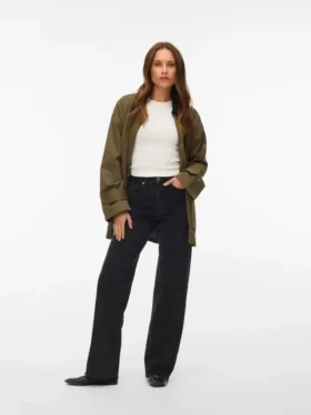 Vmtessa-Stretch-Jeans mit hoher Leibhöhe und weitem Bein