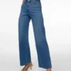 Vmvega Jeans mit hoher Leibhöhe und weitem Bein