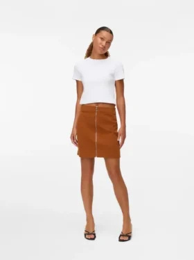 Vmvienna Midi-Rock aus Cord mit hoher Taille