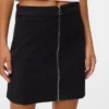 Vmvienna Midi-Rock aus Cord mit hoher Taille